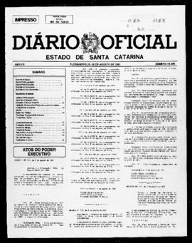 Diário Oficial do Estado de Santa Catarina. Ano 56. N° 14249 de 05/08/1991