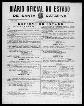 Diário Oficial do Estado de Santa Catarina. Ano 16. N° 3990 de 01/08/1949