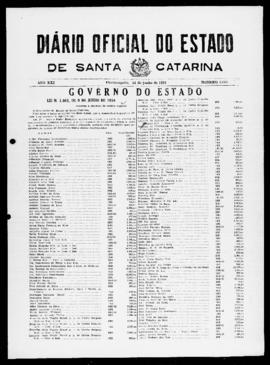 Diário Oficial do Estado de Santa Catarina. Ano 21. N° 5155 de 14/06/1954