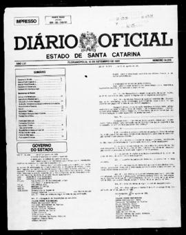 Diário Oficial do Estado de Santa Catarina. Ano 56. N° 14275 de 10/09/1991