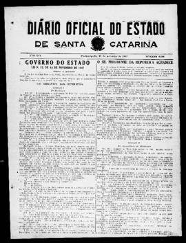 Diário Oficial do Estado de Santa Catarina. Ano 14. N° 3598 de 28/11/1947