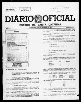 Diário Oficial do Estado de Santa Catarina. Ano 56. N° 14277 de 12/09/1991