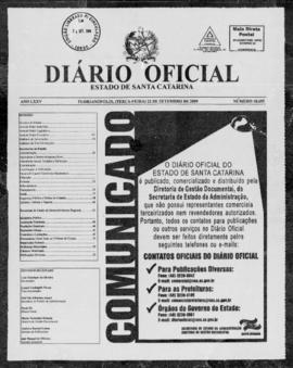 Diário Oficial do Estado de Santa Catarina. Ano 75. N° 18695 de 22/09/2009