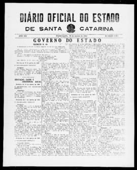 Diário Oficial do Estado de Santa Catarina. Ano 20. N° 4963 de 20/08/1953