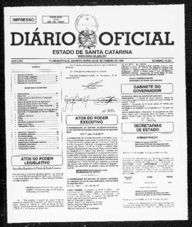 Diário Oficial do Estado de Santa Catarina. Ano 66. N° 16261 de 29/09/1999