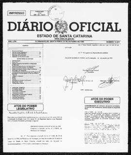 Diário Oficial do Estado de Santa Catarina. Ano 66. N° 16277 de 22/10/1999