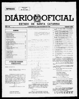Diário Oficial do Estado de Santa Catarina. Ano 58. N° 14878 de 22/02/1994