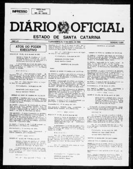 Diário Oficial do Estado de Santa Catarina. Ano 52. N° 12690 de 17/04/1985