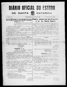 Diário Oficial do Estado de Santa Catarina. Ano 5. N° 1291 de 31/08/1938