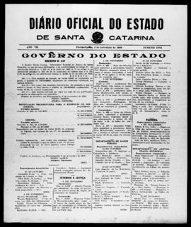 Diário Oficial do Estado de Santa Catarina. Ano 7. N° 1886 de 06/11/1940