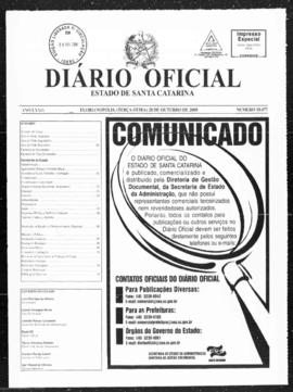 Diário Oficial do Estado de Santa Catarina. Ano 74. N° 18477 de 28/10/2008