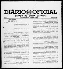 Diário Oficial do Estado de Santa Catarina. Ano 51. N° 12592 de 21/11/1984