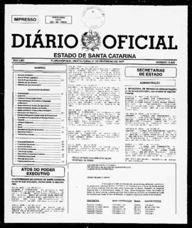 Diário Oficial do Estado de Santa Catarina. Ano 63. N° 15620 de 21/02/1997