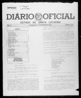 Diário Oficial do Estado de Santa Catarina. Ano 57. N° 14590 de 17/12/1992