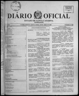 Diário Oficial do Estado de Santa Catarina. Ano 71. N° 17385 de 30/04/2004. Parte 1