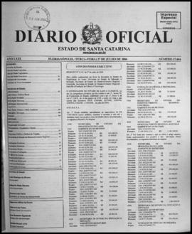 Diário Oficial do Estado de Santa Catarina. Ano 71. N° 17444 de 27/07/2004