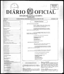 Diário Oficial do Estado de Santa Catarina. Ano 70. N° 17307 de 05/01/2004
