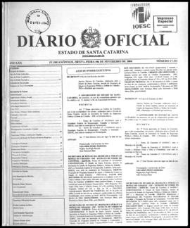 Diário Oficial do Estado de Santa Catarina. Ano 70. N° 17331 de 06/02/2004