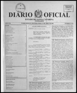 Diário Oficial do Estado de Santa Catarina. Ano 71. N° 17372 de 12/04/2004