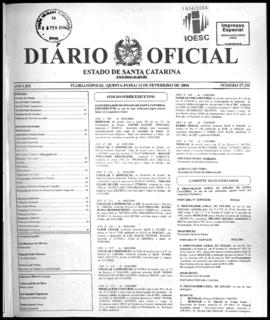Diário Oficial do Estado de Santa Catarina. Ano 70. N° 17335 de 12/02/2004