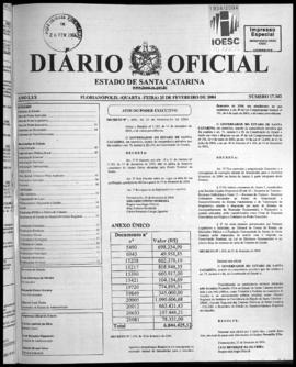 Diário Oficial do Estado de Santa Catarina. Ano 70. N° 17342 de 25/02/2004