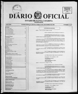 Diário Oficial do Estado de Santa Catarina. Ano 71. N° 17474 de 09/09/2004