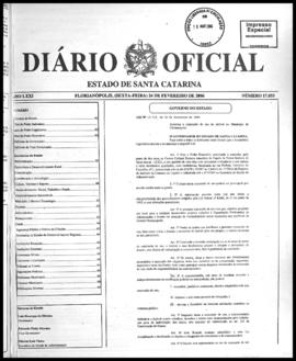 Diário Oficial do Estado de Santa Catarina. Ano 71. N° 17833 de 24/02/2006