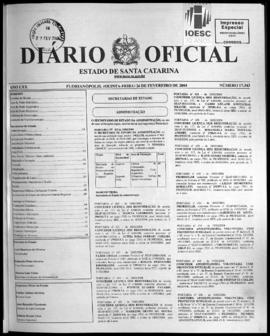 Diário Oficial do Estado de Santa Catarina. Ano 70. N° 17343 de 26/02/2004