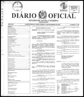 Diário Oficial do Estado de Santa Catarina. Ano 70. N° 17338 de 17/02/2004
