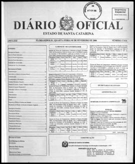 Diário Oficial do Estado de Santa Catarina. Ano 71. N° 17816 de 01/02/2006