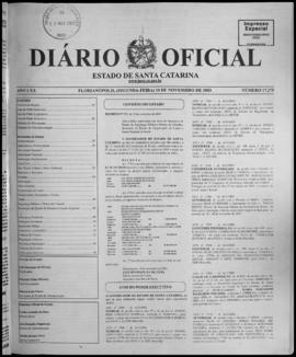 Diário Oficial do Estado de Santa Catarina. Ano 70. N° 17275 de 10/11/2003