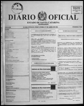 Diário Oficial do Estado de Santa Catarina. Ano 71. N° 17382 de 27/04/2004