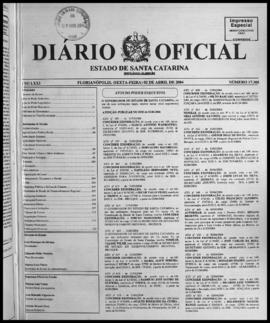 Diário Oficial do Estado de Santa Catarina. Ano 71. N° 17368 de 02/04/2004. Parte 1