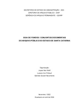 Guia de Fundos do Acervo do Arquivo Público do Estado de Santa Catarina