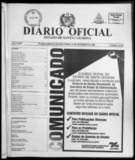 Diário Oficial do Estado de Santa Catarina. Ano 74. N° 18546 de 11/02/2009