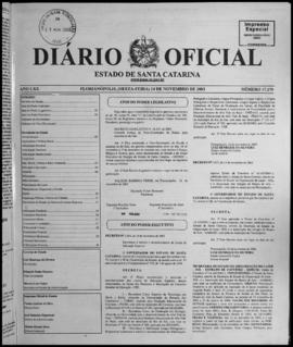 Diário Oficial do Estado de Santa Catarina. Ano 70. N° 17279 de 14/11/2003