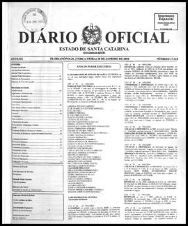 Diário Oficial do Estado de Santa Catarina. Ano 70. N° 17318 de 20/01/2004