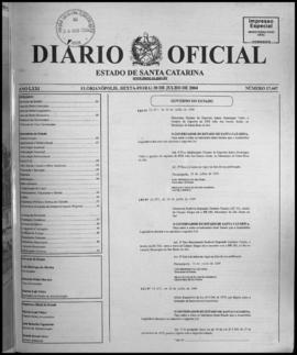 Diário Oficial do Estado de Santa Catarina. Ano 71. N° 17447 de 30/07/2004