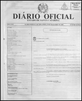 Diário Oficial do Estado de Santa Catarina. Ano 75. N° 18758A de 30/12/2009. Parte 1
