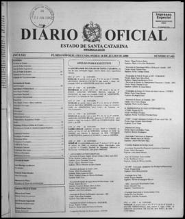 Diário Oficial do Estado de Santa Catarina. Ano 71. N° 17443 de 26/07/2004