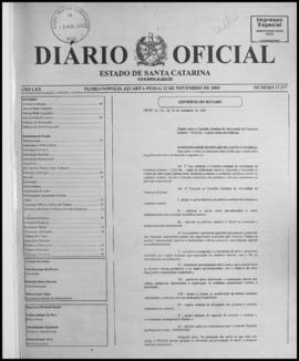 Diário Oficial do Estado de Santa Catarina. Ano 70. N° 17277 de 12/11/2003