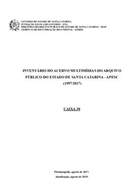 Inventário do acervo multimídias do Arquivo Público do Estado de Santa Catarina (1997/2017)