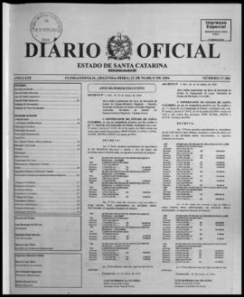 Diário Oficial do Estado de Santa Catarina. Ano 71. N° 17360 de 22/03/2004
