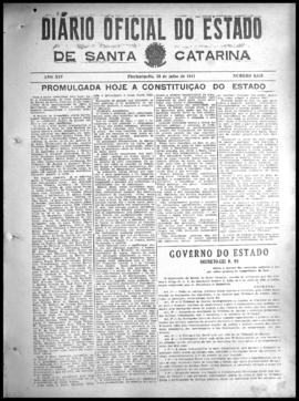 Diário Oficial do Estado de Santa Catarina. Ano 14. N° 3512 de 23/07/1947