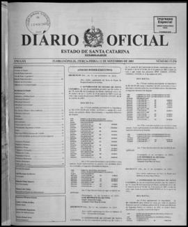 Diário Oficial do Estado de Santa Catarina. Ano 70. N° 17276 de 11/11/2003