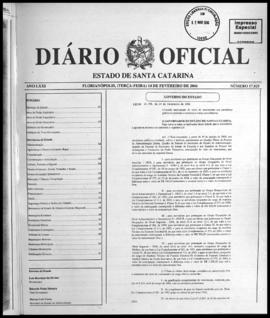 Diário Oficial do Estado de Santa Catarina. Ano 71. N° 17825 de 14/02/2006. Parte 1