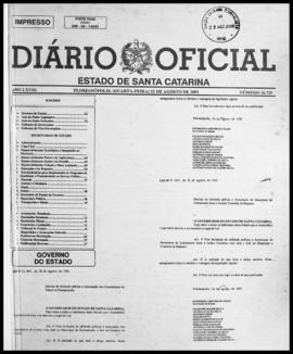 Diário Oficial do Estado de Santa Catarina. Ano 68. N° 16729 de 22/08/2001