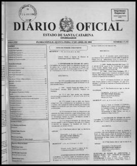 Diário Oficial do Estado de Santa Catarina. Ano 71. N° 17375 de 15/04/2004
