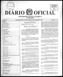 Diário Oficial do Estado de Santa Catarina. Ano 70. N° 17314 de 14/01/2004