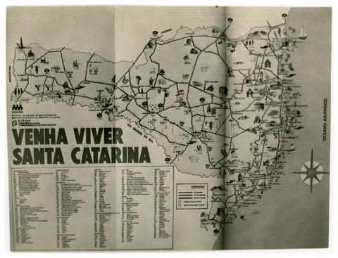 Foto Do Mapa Tur Stico Do Estado Santa Catarina Arquivo P Blico Do